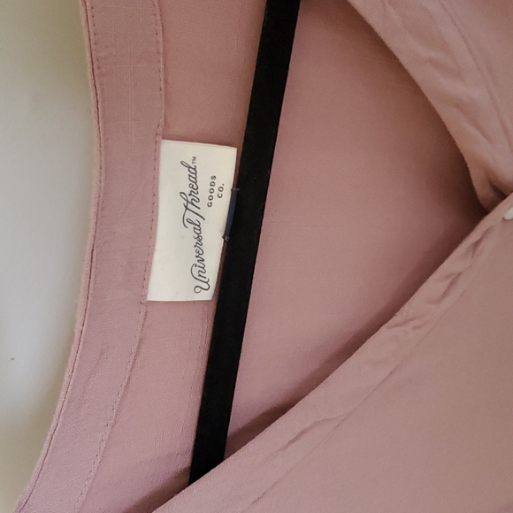 Blush pink button down with tie small - Picture 2 of 2